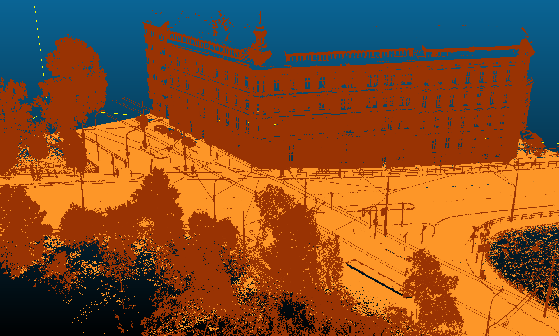 Klasifikované bodové mračno se segmentací povrchu pro 2D rastrové výstupy