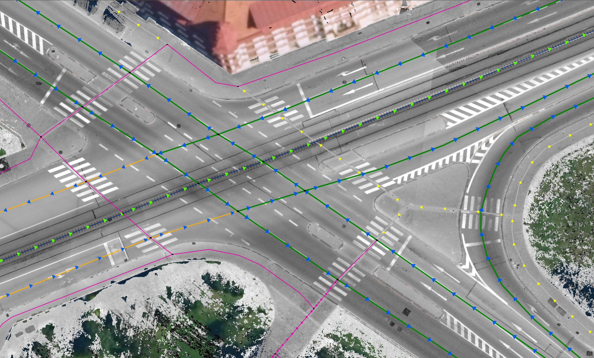 Datová sada StreetNet zpřesněná na základě GeoTIFF rastrových dat v ESRI prostředí